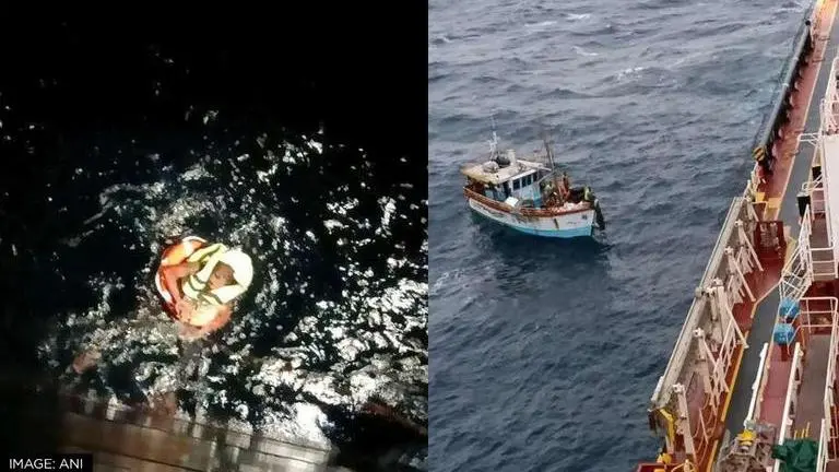 Indian Coast Guard ships rescue 15 Syrian mariners from foreign vessel off Mangalore coast Indian Coast Guard
