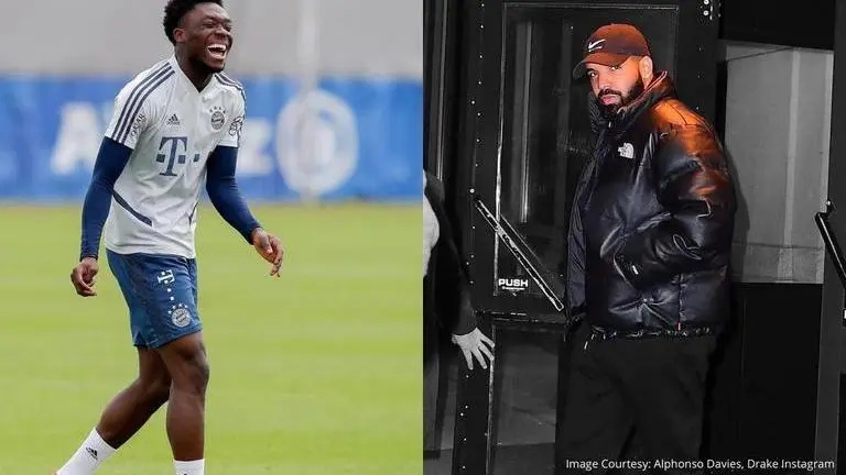 Bayern Munich star Alphonso Davies can't contain his thrill as Drake follows him on IG bayern munich