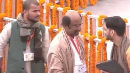 Breaking: Rajinikanth Arrives At Ram Mandir In Ayodhya, Pran Pratishtha Ceremony To Begin Shortly Rajinikanth at Ram Mandir