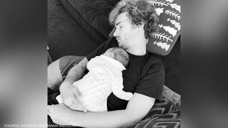 Antoine Griezmann becomes father for third time with all his children born on April 8 Antoine Griezmann