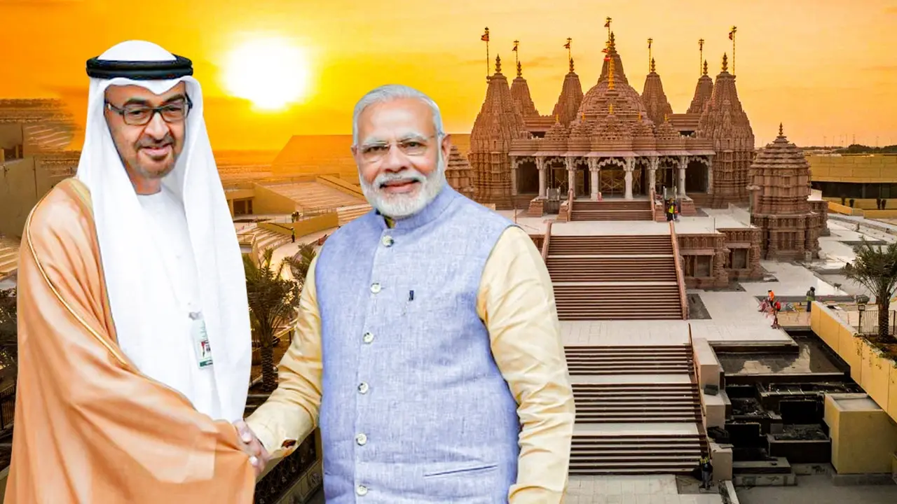 First Hindu Mandir in Abu Dhabi: How PM Modi Played A Crucial Role Sheikh Khaled bin Mohamed bin Zayed Al Nahyan and PM Modi.