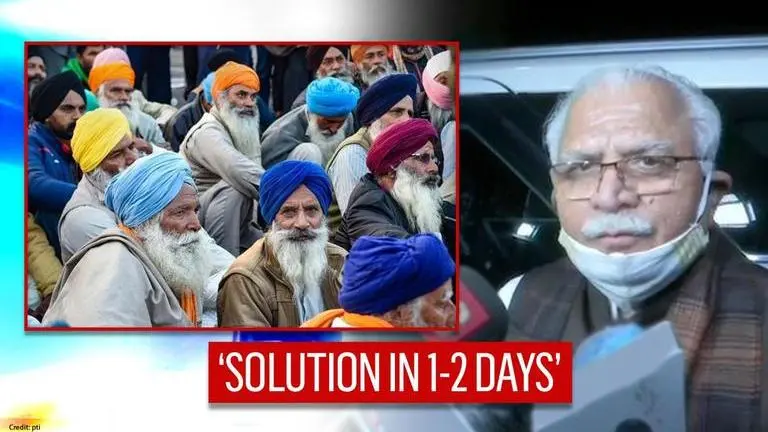 Haryana CM meets Agriculture Min over farmers' protest: 'Solution hopefully in 1-2 days' Manohar Lal Khattar