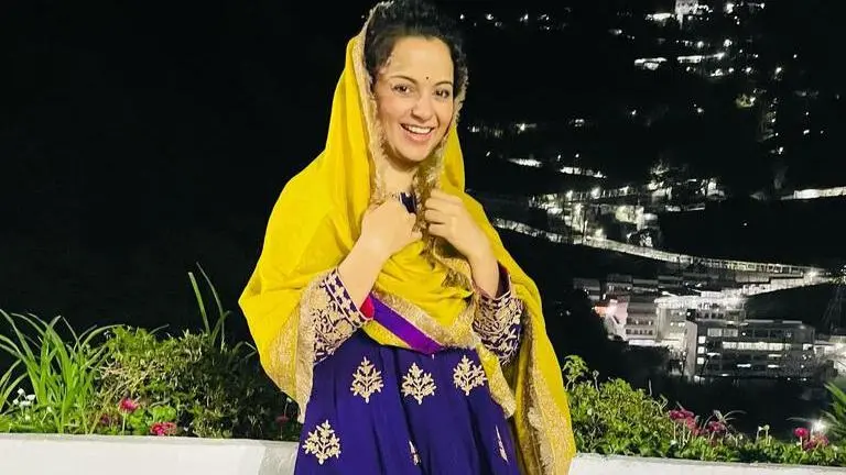 Kangana Ranaut enroute to Banke Bihari Temple after wrapping 'Emergency' Delhi schedule Kangana Ranaut
