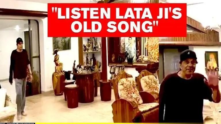 Dharmendra gives glimpse of home with 'brisk walk'; celebs delighted over his announcement Dharmendra gives glimpse of home with 'brisk walk'; celebs delighted over his announcement