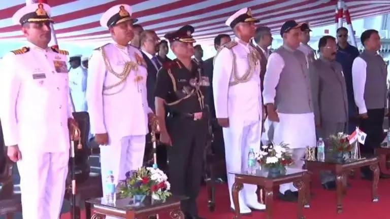 Stealth guided missile destroyer Mormugao commissioned into Indian Navy