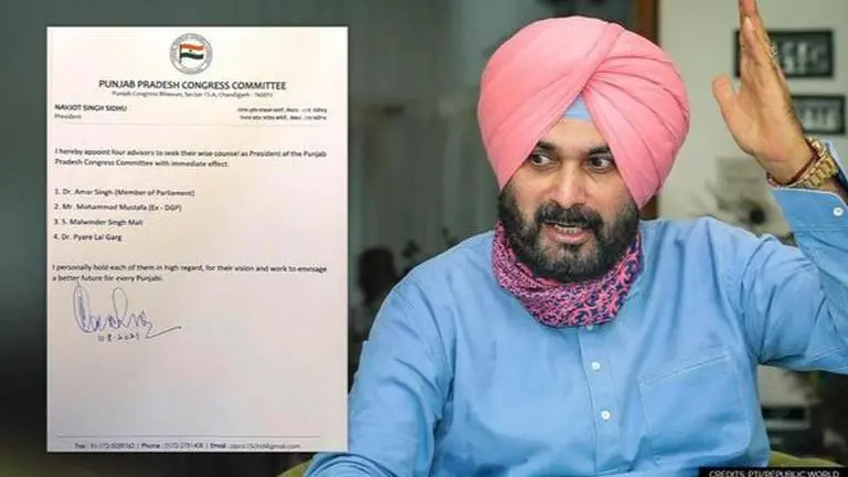 New Punjab Congress chief Navjot Singh Sidhu appoints 4 advisors ahead of Assembly polls Navjot Singh Sidhu