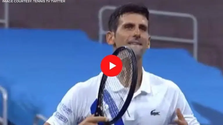 Novak Djokovic does typical post-match celebration without fans in the arena; watch video Novak Djokovic