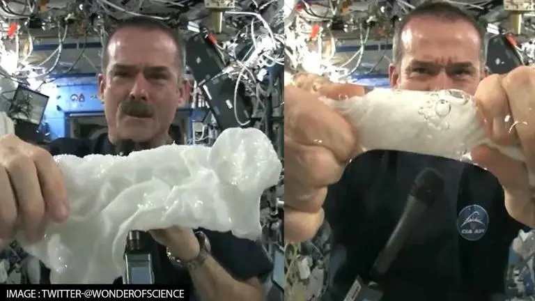Viral video shows what happens when you wring wet towel in space; netizens fascinated Space