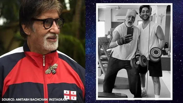 Amitabh Bachchan works out with his grandson Agastya Nanda amid lockdown Amitabh Bachchan