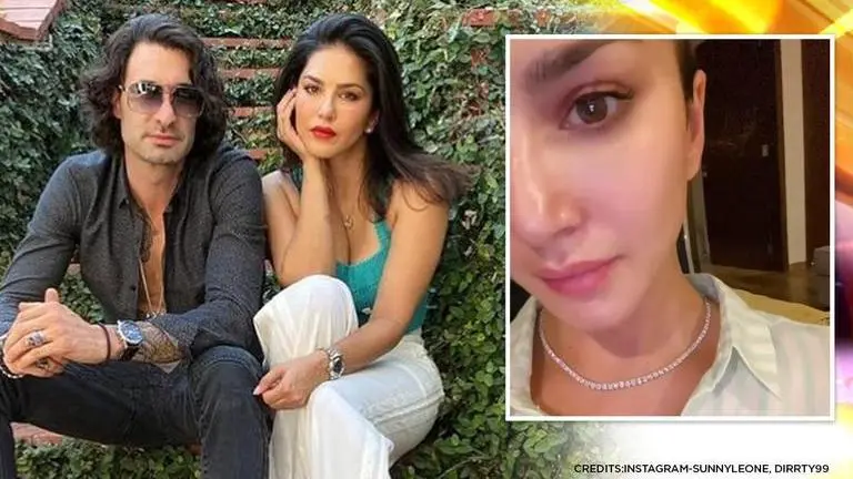 Sunny Leone flaunts glittery wedding anniversary gift by husband Daniel Weber, Watch