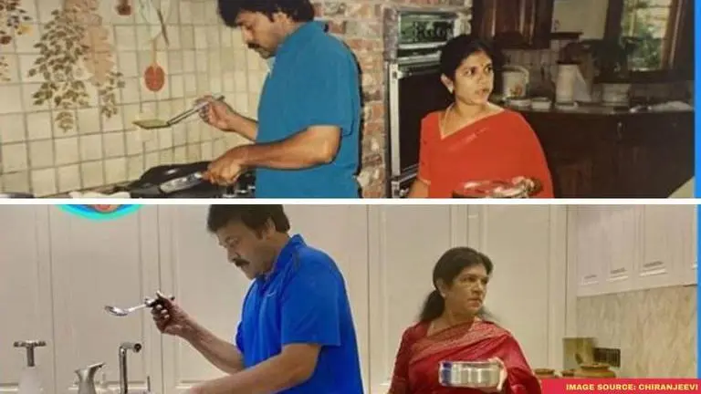 Chiranjeevi recreates 30-yr-old pic, compares how things went from 'joy' to 'jail' chiranjeevi