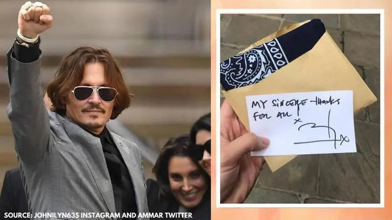 Johnny Depp gives handwritten notes to his fans on last day of libel trial; wins hearts Johnny Depp