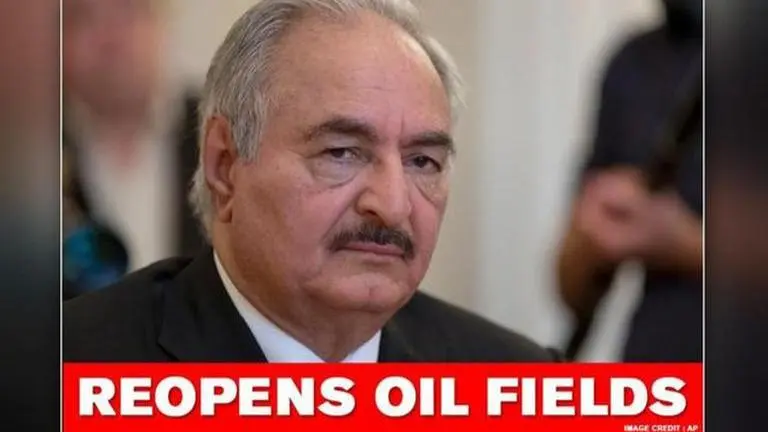 Libyan commander Khalifa Hifter agrees to lift oil blockade amid ongoing conflict US