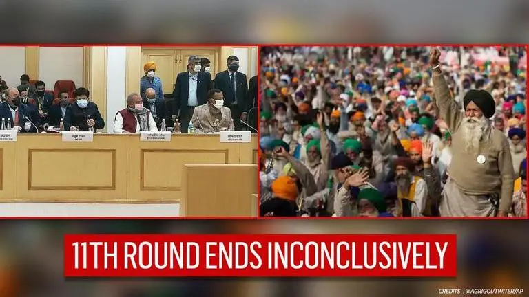 11th Farmers-Centre meet ends inconclusively, no date fixed for next round of talks Farm laws