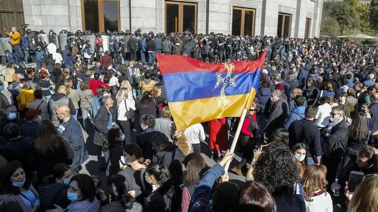 Thousands in Armenia protest Nagorno-Karabakh truce terms