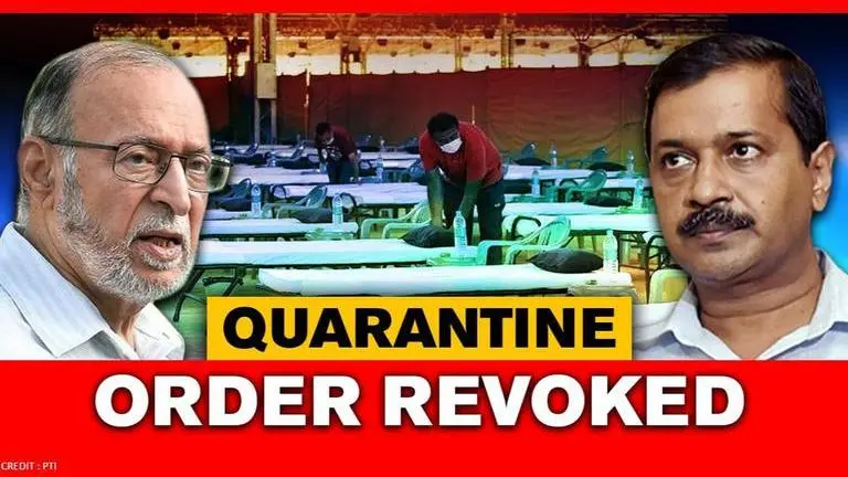 Delhi L-G revokes '5-day institutional quarantine order' amid Kejriwal's stiff opposition COVID-19