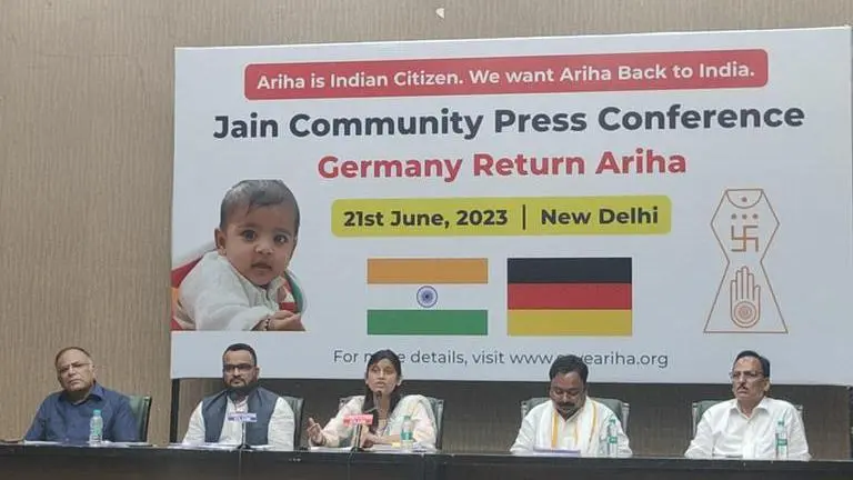 Clamour to bring back Baby Ariha grows, Jain body seeks PM's intervention Baby Ariha Germany