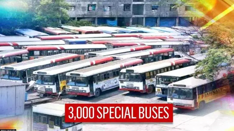 Telangana: TSRTC starts 3,000 special buses to ferry passengers home amid festive season Telangana