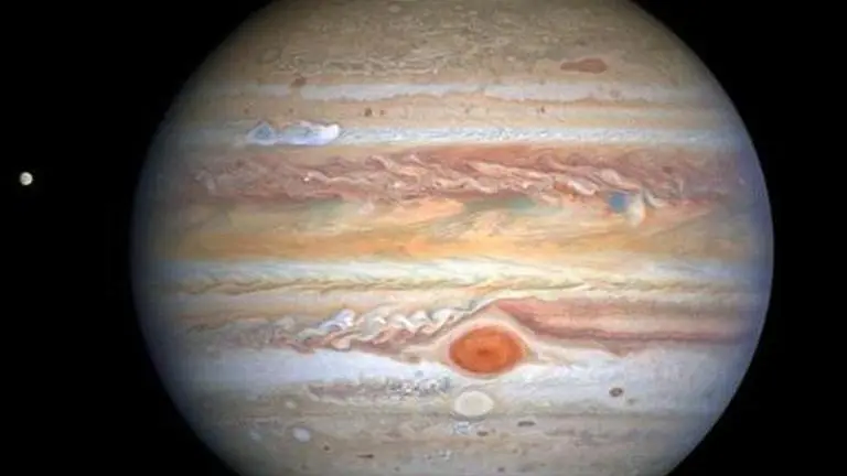 NASA shares an intriguing image of Jupiter's violent stormy atmosphere; see here NASA