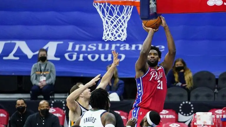 Embiid, Harris lead 76ers to OT victory over Jazz Embiid, Harris lead 76ers to OT victory over Jazz
