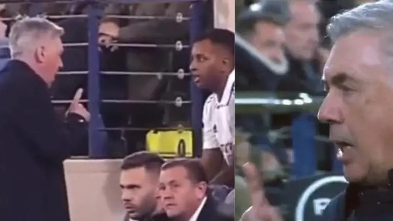 Carlo Ancelotti loses his cool as Rodrygo doesn't shake his hand when substituted; WATCH Carlo Ancelotti