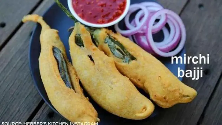 Making Mirchi Bajji at home is easy with this Hebber's Kitchen's recipe; Read here mirchi bajji