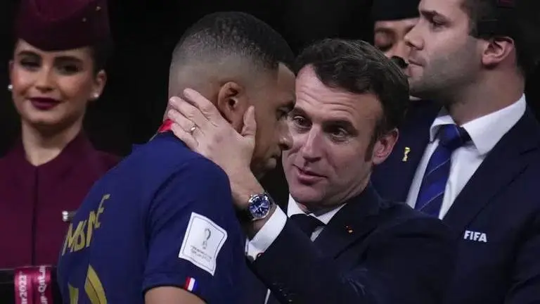 French President Emmanuel Macron hails 'extraordinary' Kylian Mbappe after France defeat