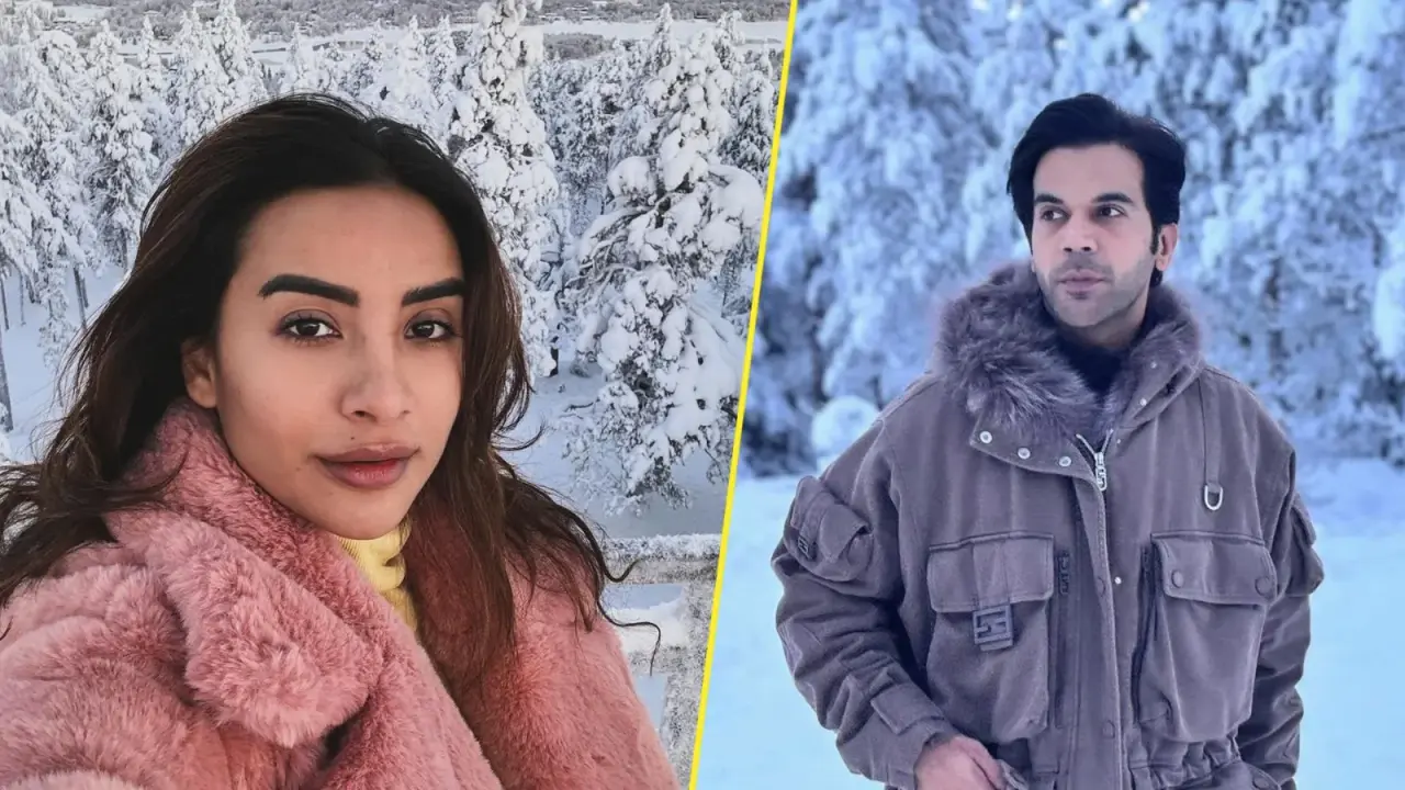 Rajkummar Rao-Patralekha celebrate New Year watching the Northern lights | Video Rajkummar Rao, Patralekha
