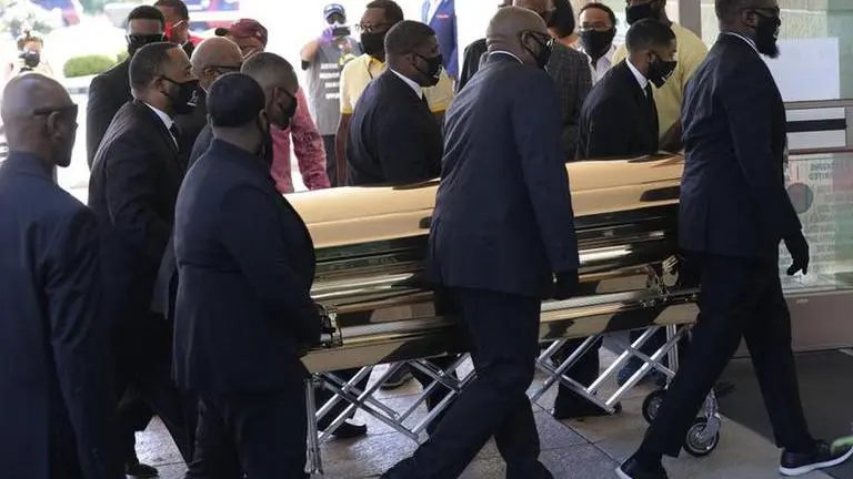 US: Floyd casket arrives for Houston memorial Floyd casket arrives for Houston memorial