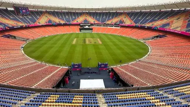 A glimpse of Narendra Modi Stadium in Ahmedabad