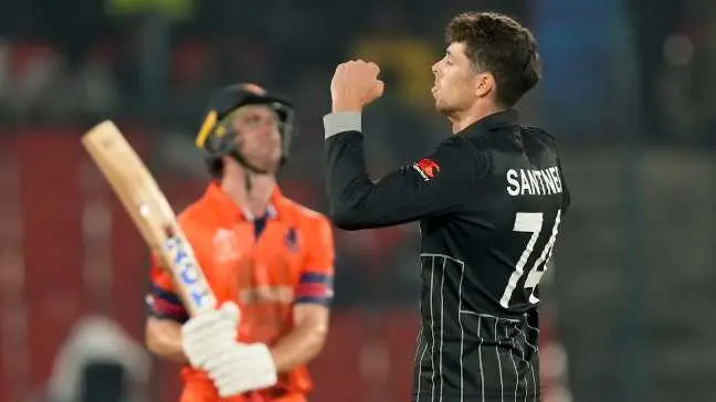 ICC ODI World Cup, New Zealand vs Netherlands Highlights: New Zealand win by 99 runs Mitchell Santner