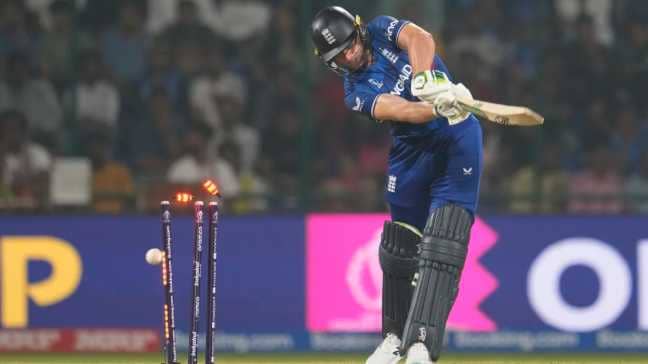 English skipper Jos Buttler loses his furniture during the ENG vs AFG CWC 2023 match