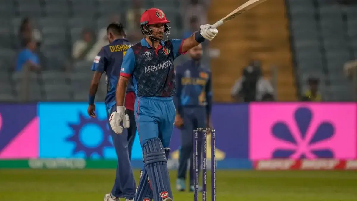 'It starts with next game': Afghanistan coach Jonathan Trott names AFG's 'next frontier' to breach Rahmat Shah celebrates after bringing up his fifty off 61 deliveries