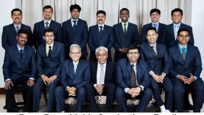 Satya Brata Dey with his Sreeleathers Family