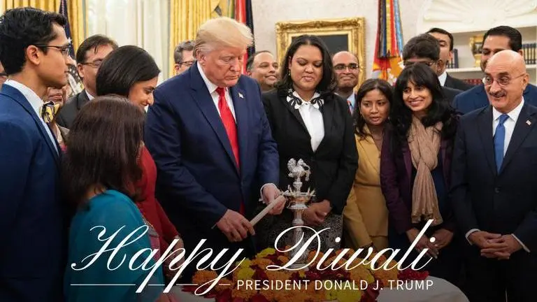 Outgoing US President Trump re-posts 2019 Diwali photo; other leaders more forthcoming Donald Trump
