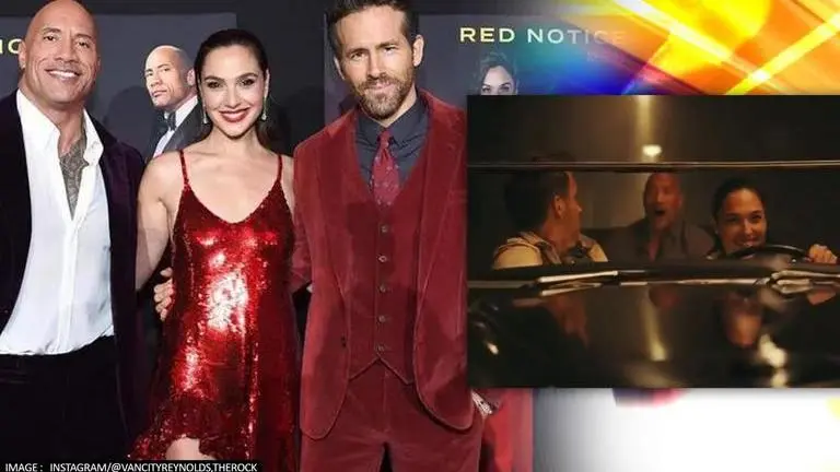 'Red Notice': Dwayne Johnson drops hilarious BTS video with Ryan Reynolds & Gal Gadot Red Notice