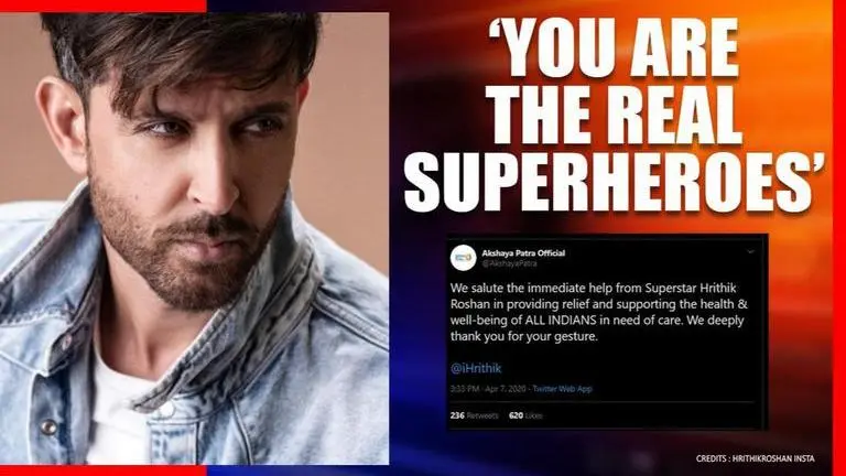 Hrithik ties up with NGO to provide 1.2 lakh meals for daily wage earners, senior citizens Hrithik Roshan