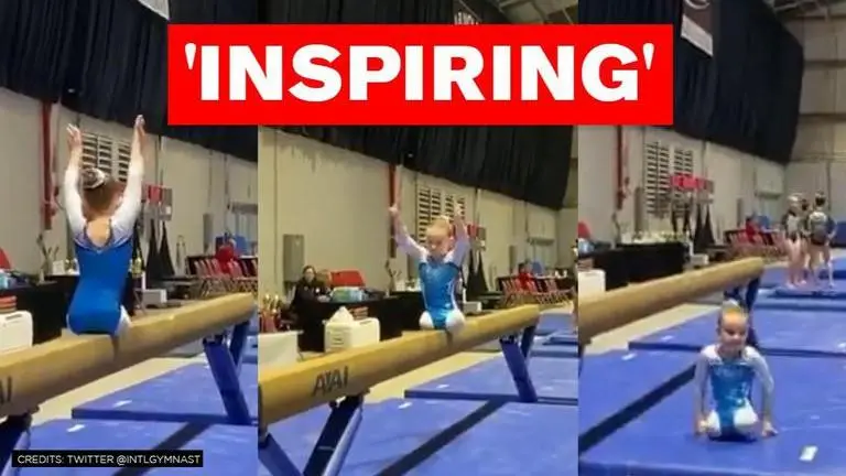 US: 8-year-old girl born without legs competes in gymnastics, see video US