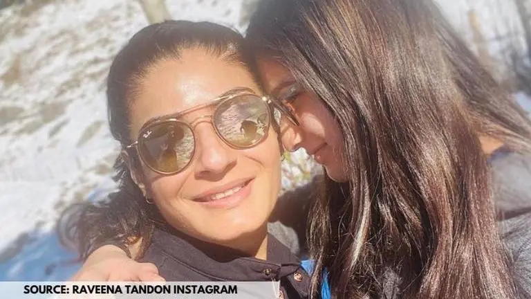 Raveena Tandon conquers the highlands of Himachal with crew and children; See Post Raveena Tandon