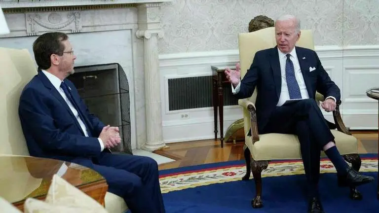 Joe Biden discusses security threat posed by Iran with Israel's president Israeli President