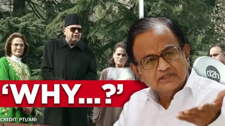 'Why today?': P Chidambaram speculates on reasons for Farooq Abdullah's release; attacks Chidambaram