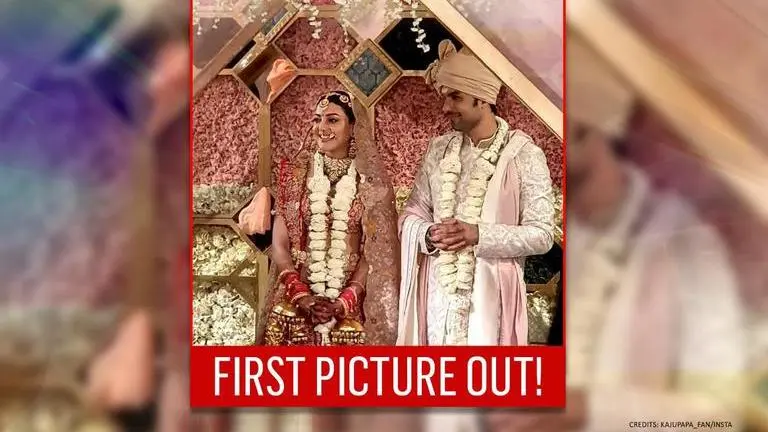 Kajal Aggarwal and Gautam Kitchlu look stunning as first picture from wedding goes viral Kajal Aggarwal
