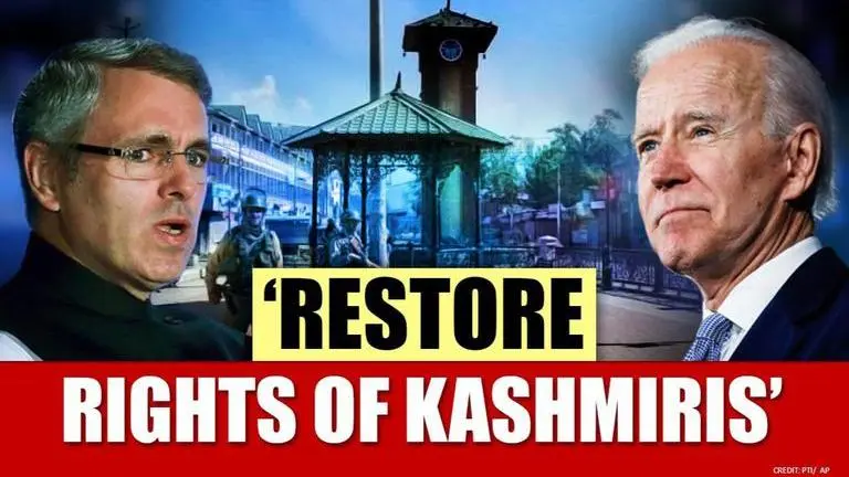 Omar Abdullah quotes Joe Biden on 'weakening democracy' as 4G internet remains shut in J&K Omar Abdullah