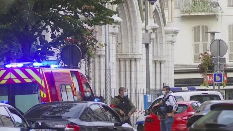 French police: 2 dead in knife attack near church in Nice