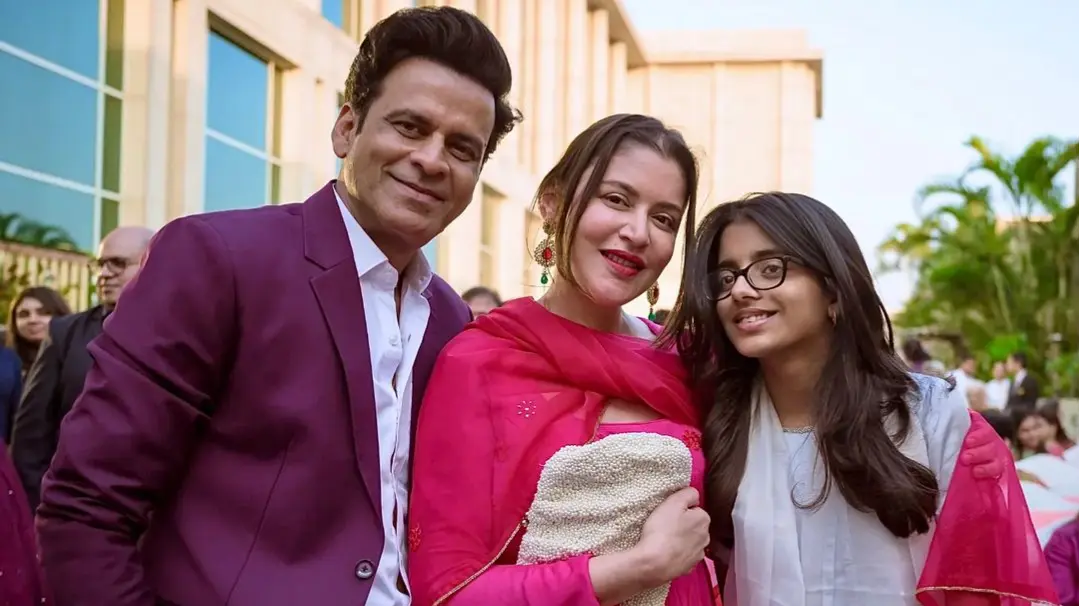 Manoj Bajpayee with his family