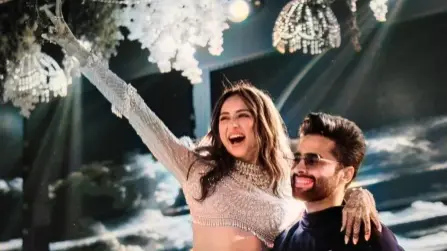 Jackky Bhagnani Sweeps Rakul Preet Singh Off Her Feet In 'Dreamy' Photos From Sangeet Night Rakul