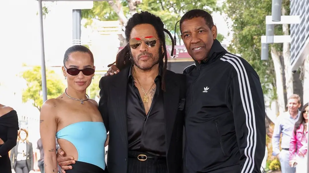 Denzel Washington, Zoe Kravitz Pay Quirky Tributes To Lenny Kravitz During Walk Of Fame Ceremony Zoe Kravitz, Lenny Kravitz, Denzel Washington