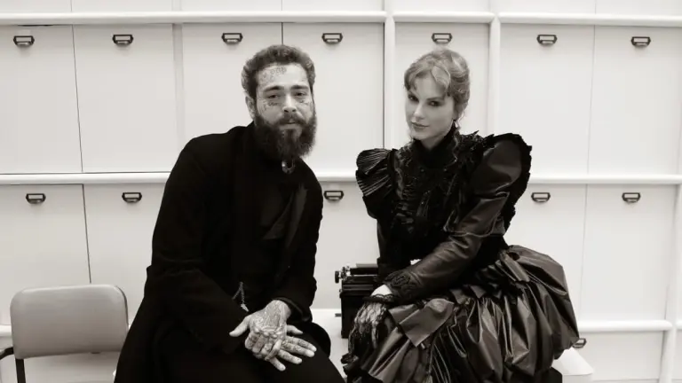 Taylor Swift Shares Fortnight's Music Video BTS Featuring Post Malone Taylor Swift's Fortnight BTS