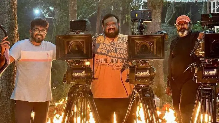 Suriya starrer Kanguva team celebrates Rajahmundry schedule wrap with fiery photo Suriya