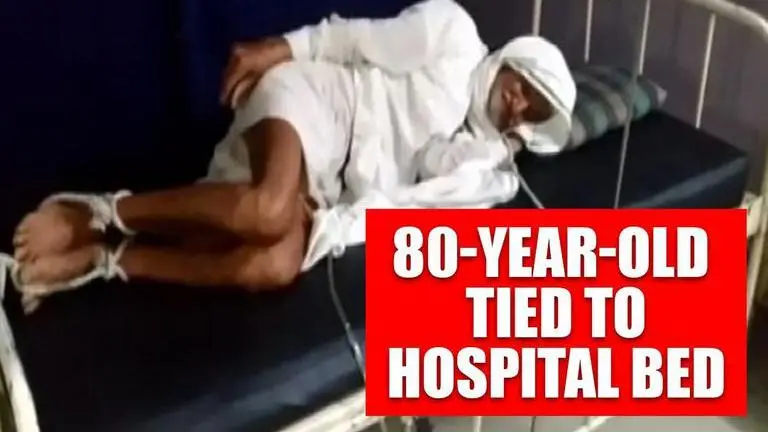 80-yr-old tied to hospital bed in Madhya Pradesh, after family fails to pay partial dues Madhya Pradesh